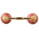 Red Ceramic Floral Bridge Handle
